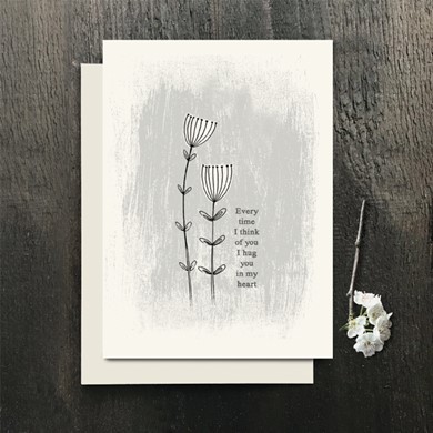 'Every time I think of you...'  card
